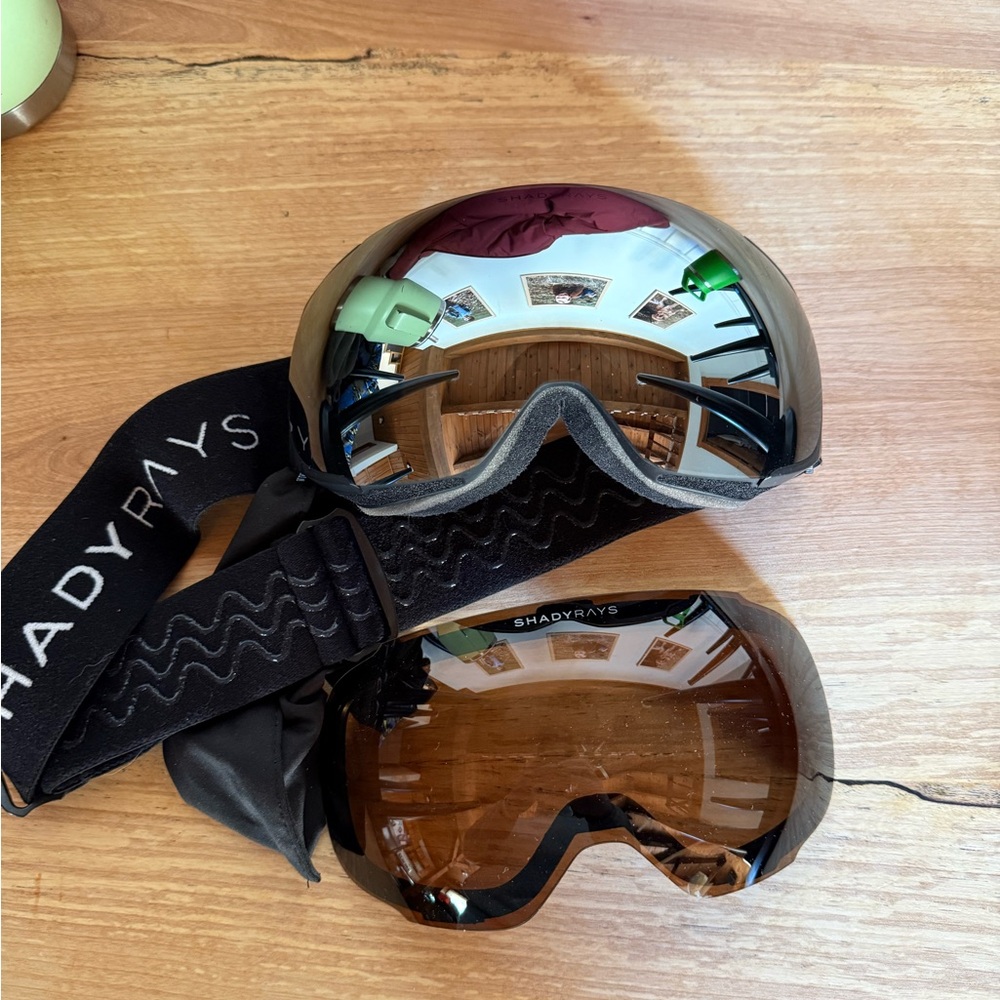 Shady Rays Black and Silver Ski Goggles